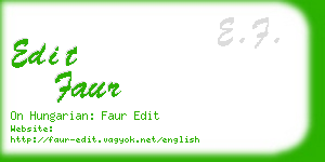 edit faur business card